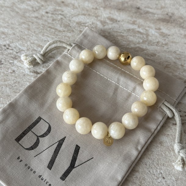 Perle armb�nd BUTTER - Guldbelagt vandfast