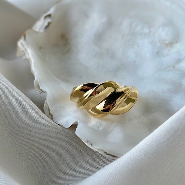 Fingerring CARMEN vandfast 18kt. forgyldt