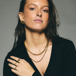 Halsk�de Braided - Forgyldt vandfast 