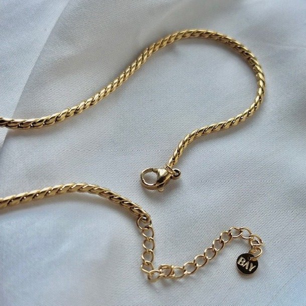 Halskde BETTY vandfast 18kt. forgyldt