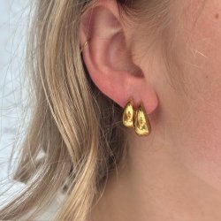Hoops BASIC LARGE 20 mm vandfast 18kt. forgyldt