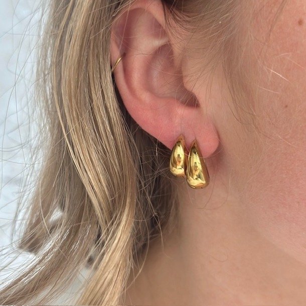 Hoops BASIC LARGE 20 mm vandfast 18kt. forgyldt