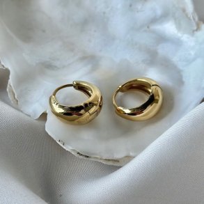 Hoops BASIC MEDIUM 16 mm vandfast 18kt. forgyldt 