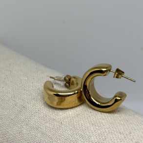 BASIC WIDE HOOP 20 mmVandfaste 18 karat forgyldt