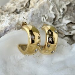 restik creoler GLOW AUDRY vandfast 18kt. forgyldt