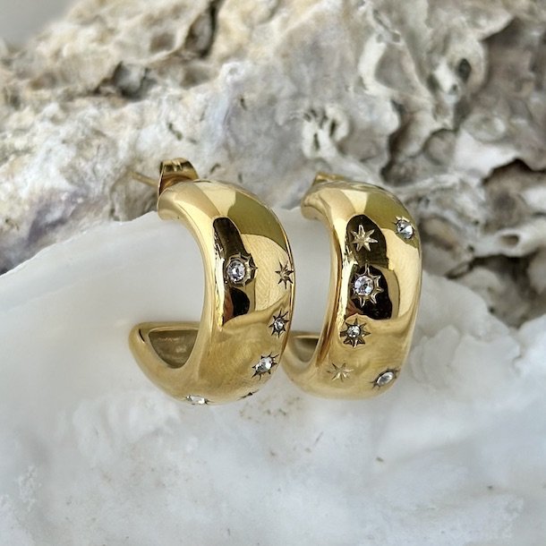 restik creoler GLOW AUDRY vandfast 18kt. forgyldt