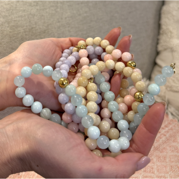 MINT halsk�de 45 CM. Guldbelagt vandfast