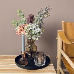 Glaslysestage vendbar H 11 x  6,5