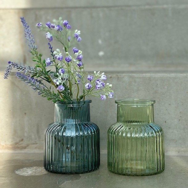 Vase riller H: 12 cm Glas