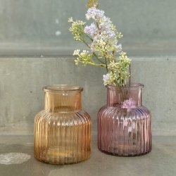 Vase riller H: 12 cm Glas