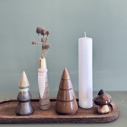 Vase julemand D4x18cm keramik