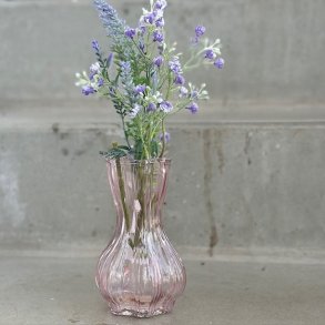 Vase rosa H 14,5 cm Glas