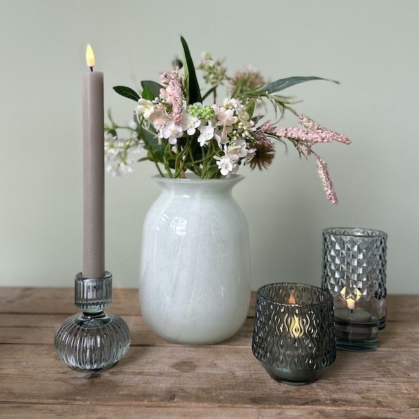 Vase candy stripe glas