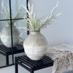vase robe hvid/beige keramik