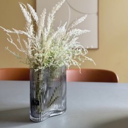 Vase organisk smoke glas 