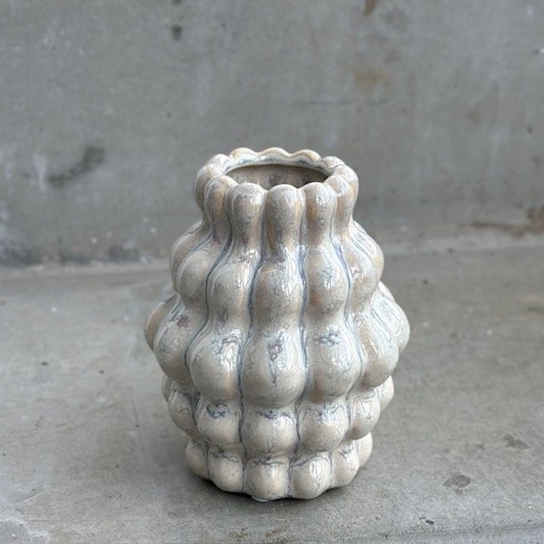 Vase Prato beige H 13 cm Stentj