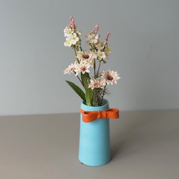 Vase m/sljfe keramik