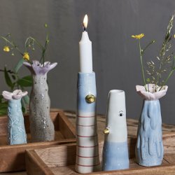 Vase ansigt med n�b Keramik