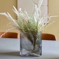 Vase organisk smoke glas 