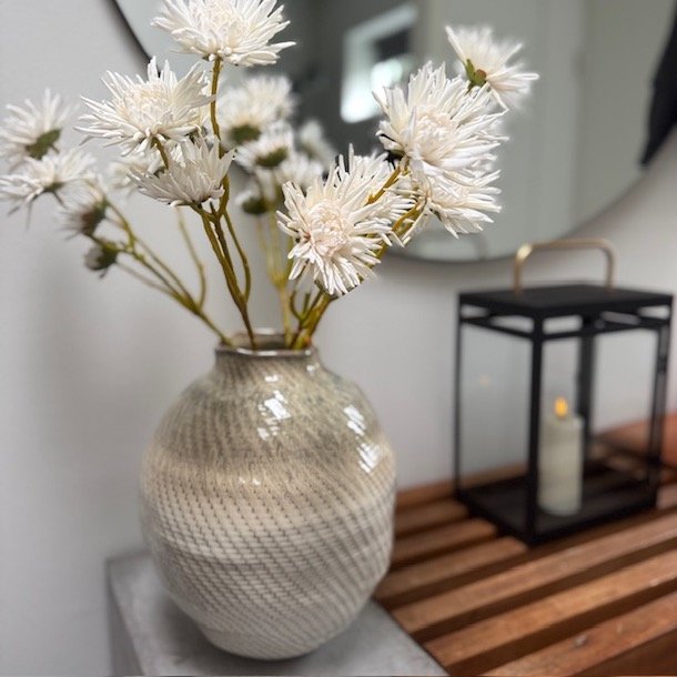 vase robe hvid/beige keramik