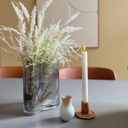 Vase organisk smoke glas 