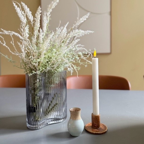 Vase organisk smoke glas 