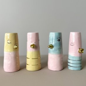 Vase ansigt med nb keramik lilla