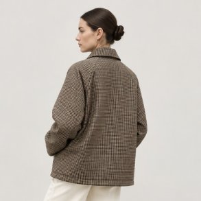 Jakke vendbar med tern, Violetta - str. s-xxl