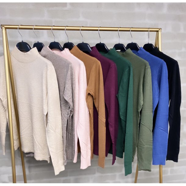 Basic Sweater Med Hj Krave Ser S-L