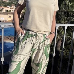 Casual buks artzy viskose str- S-XXXL