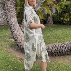 Kjole med lommer viskose s-XL