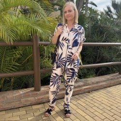 Bluse Zoey PALM viskose str. S-XXXL 