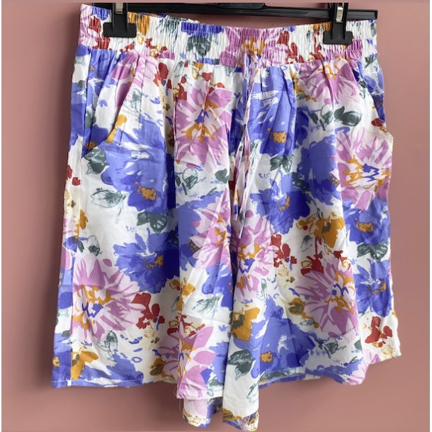 Shorts brigt bloom viskose str S-XXXXL