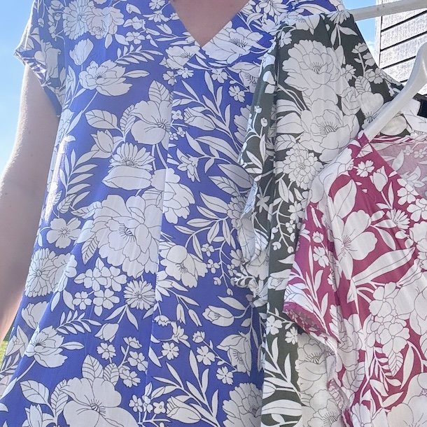 Sommer kjole med lille rme viskose str m-4xl