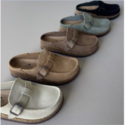 Slipper med spnde ruskind str. 36-41