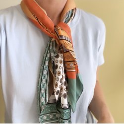 Kvadratisk trklde circle satin