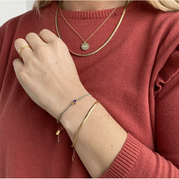 Armbnd Malou  forgyldt slv