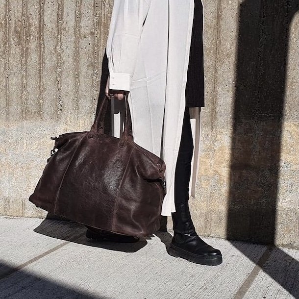 Weekendtaske Butte  washed Skind