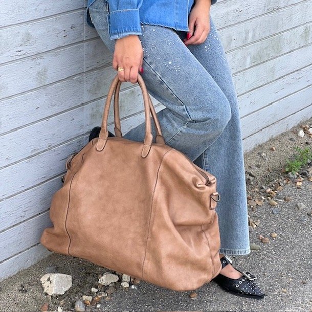 Weekendtaske Butte  washed Skind