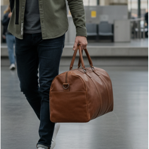 Atlas weekendtaske Skind