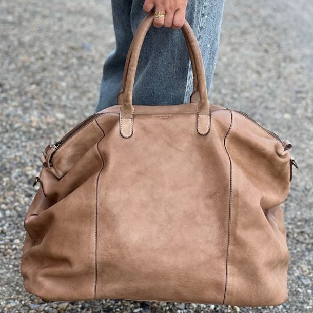 Weekendtaske Butte  washed Skind