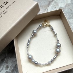 Armb�nd WHISPER PEARL - Forgyldt S�lv