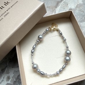 Armb�nd WHISPER PEARL - Forgyldt S�lv