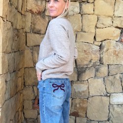 Jeans med wide i benene, Belle 