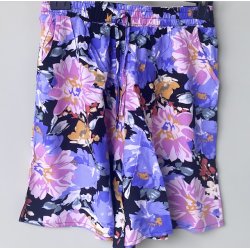 Shorts brigt bloom viskose str S-XXXXL