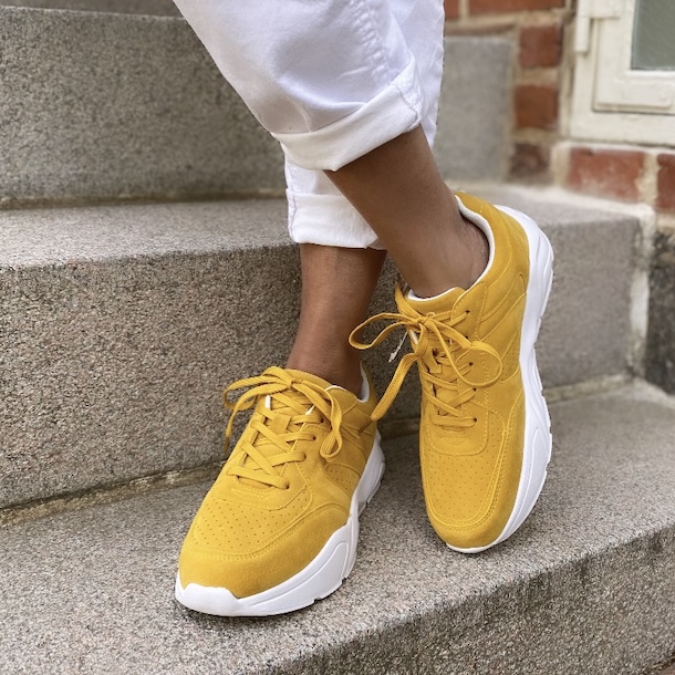 Sneakers N.Y.C. yellow - - COW CONCEPT