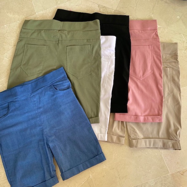 Khaki clearance jegging shorts