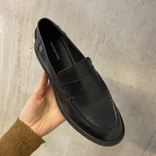 montering Samme sneen Loafer FLAVIA - sort skind - Loafers - COW CONCEPT