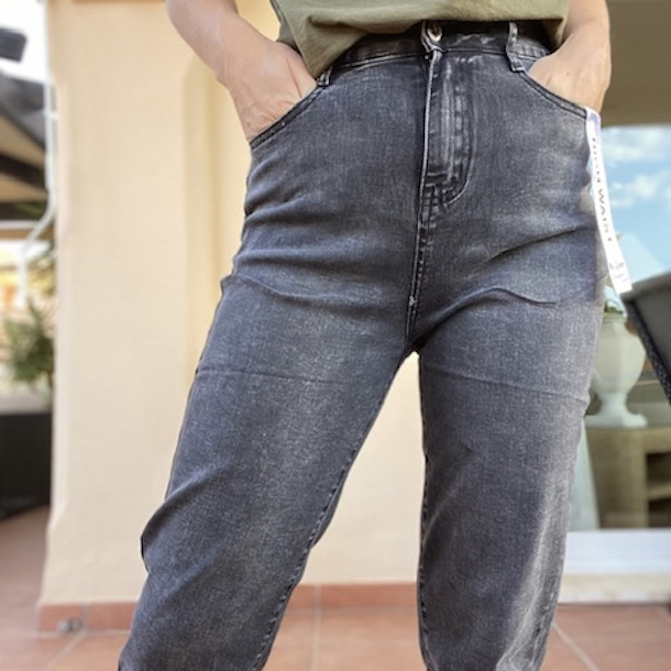 madras Den fremmede velfærd Mom jeans stretch str. XS-XL - Bukser - COW CONCEPT